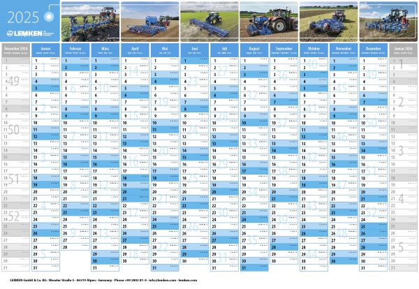 Lemken Wandplaner 2025