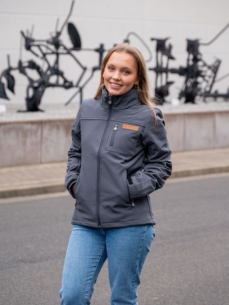 Softshelljacke in Grau von LEMKEN für Damen Modelansicht