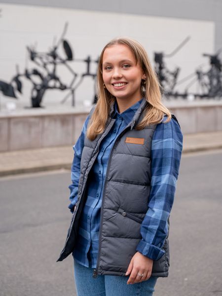 Steppweste in Grau von LEMKEN für Damen Modelansicht